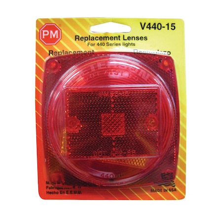 Peterson Peterson Red Square Tail Light Replacement Lens V440-15